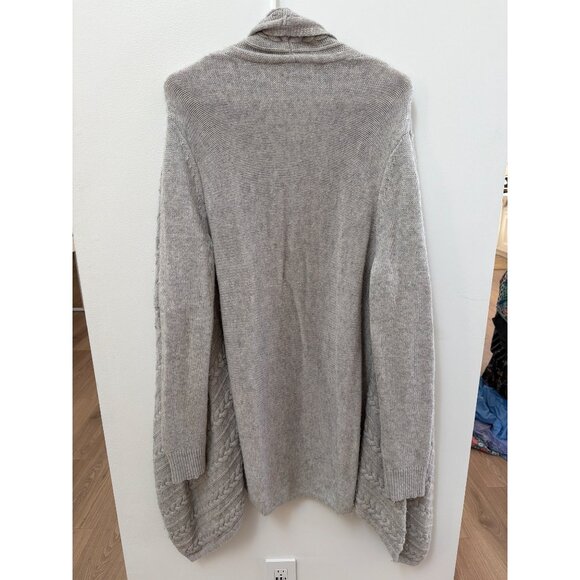 Vineyard Vines Womens Gray Wool & Cashmere Blend Cable Knit Open Front Cardigan - Picture 5 of 5